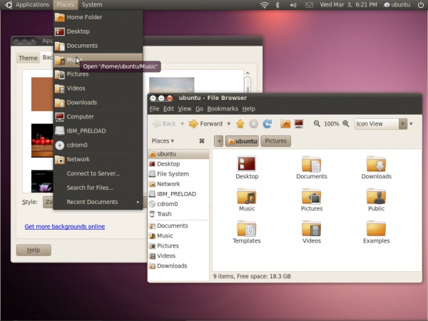 Ubuntu 10.04 Lucid lynx desktop
